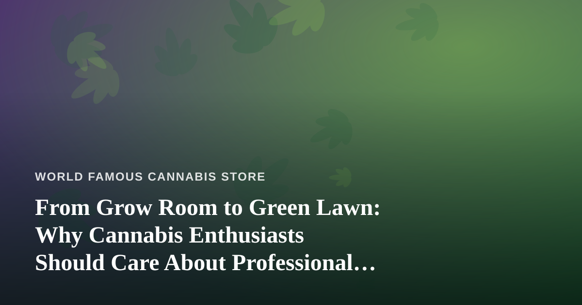 From Grow Room to Green Lawn: Why Cannabis Enthusiasts Should Care About Professional Lawn Care