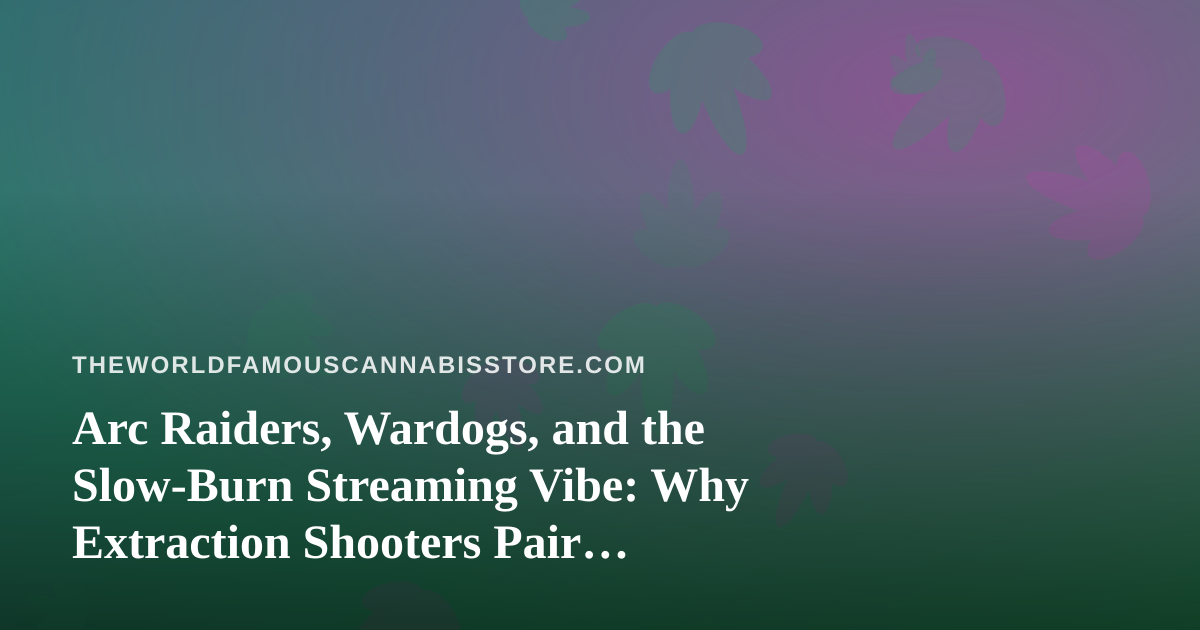 Arc Raiders, Wardogs, and the Slow-Burn Streaming Vibe: Why Extraction Shooters Pair Perfectly With Cannabis Culture