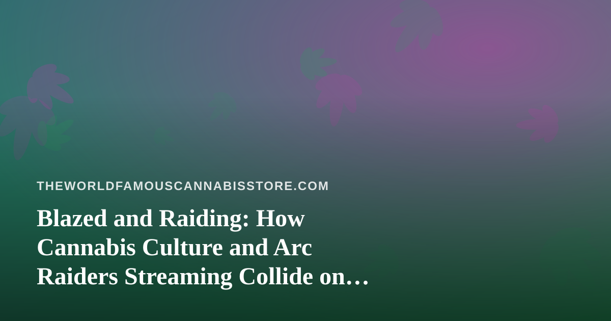 Blazed and Raiding: How Cannabis Culture and Arc Raiders Streaming Collide on Twitch