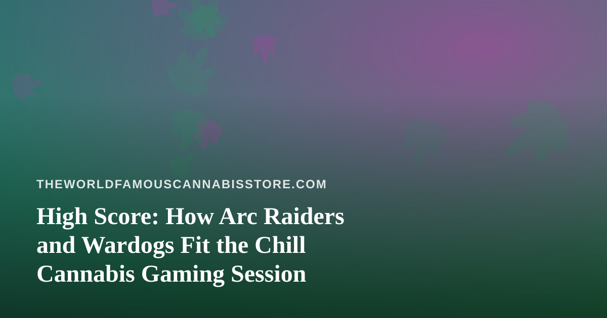 High Score: How Arc Raiders and Wardogs Fit the Chill Cannabis Gaming Session
