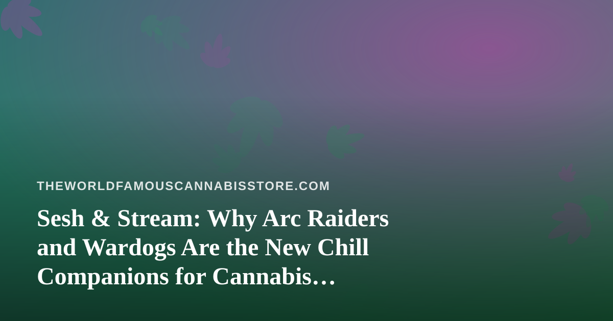 Sesh & Stream: Why Arc Raiders and Wardogs Are the New Chill Companions for Cannabis Culture