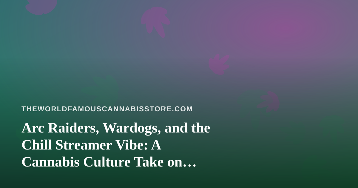 Arc Raiders, Wardogs, and the Chill Streamer Vibe: A Cannabis Culture Take on Twitch Gaming