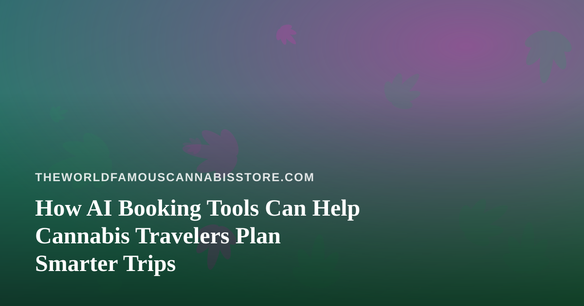How AI Booking Tools Can Help Cannabis Travelers Plan Smarter Trips