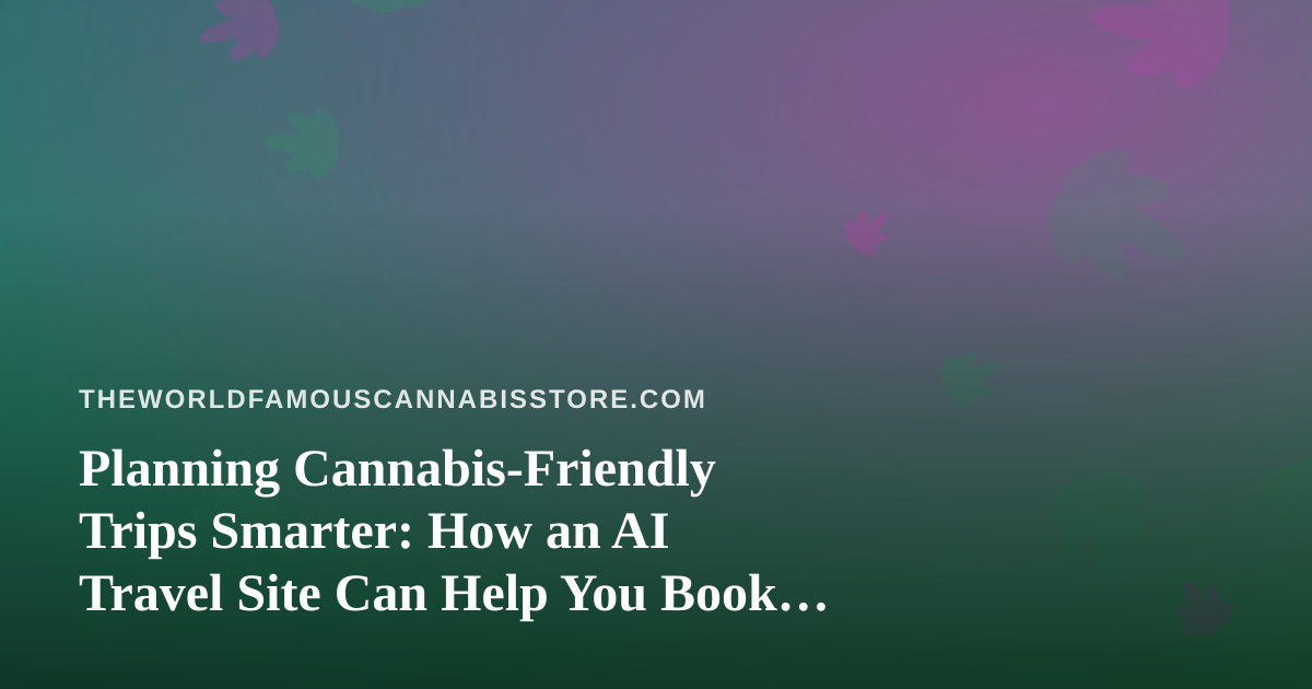 Planning Cannabis-Friendly Trips Smarter: How an AI Travel Site Can Help You Book Flights and Hotels