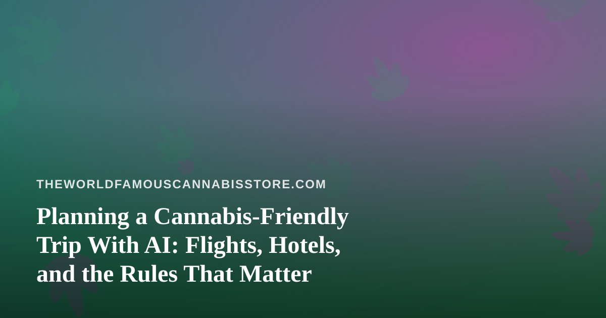 Planning a Cannabis-Friendly Trip With AI: Flights, Hotels, and the Rules That Matter